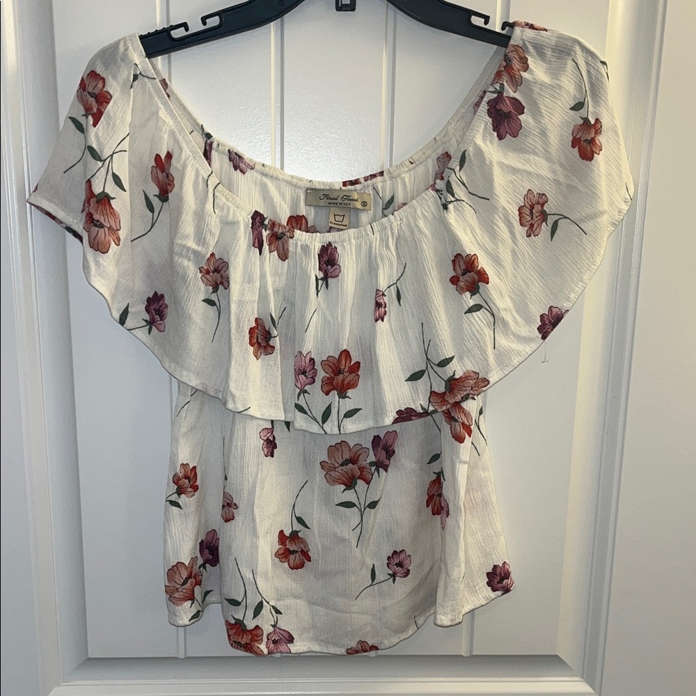 Final Touch Floral Off-Shoulder Blouse